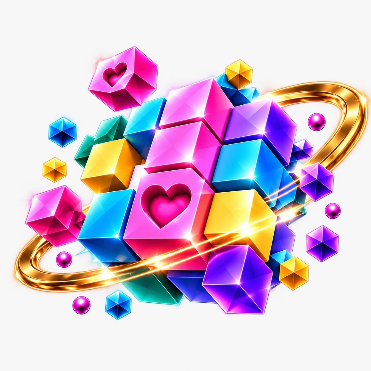TrueLove colorful geometric concept artwork
